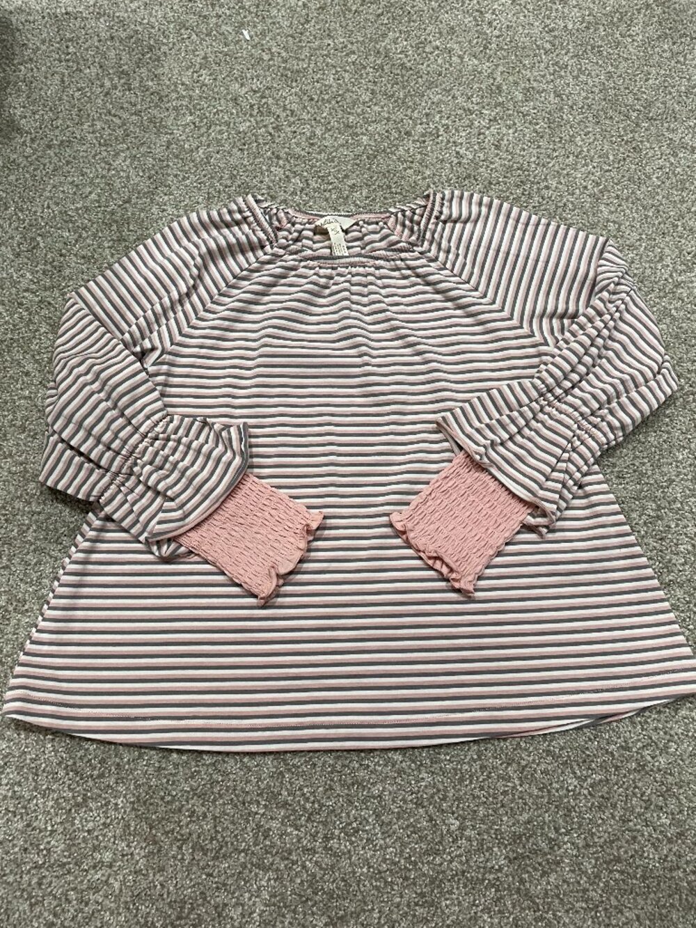 Matilda Jane Just Imagine Charlea Multi-Stripe Top With Smocked Cuffs Size 10